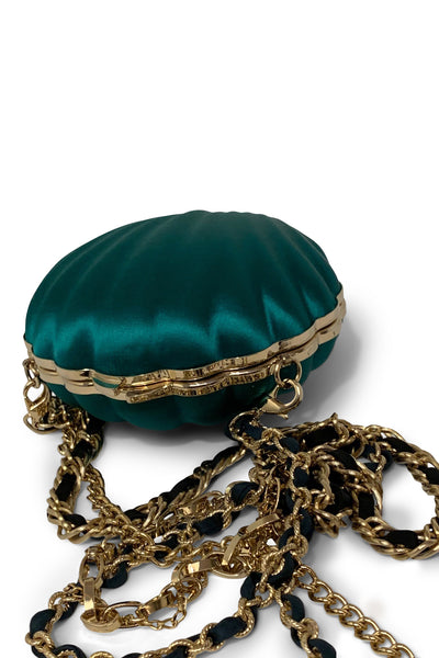 Shell Jade Green Clutch Handbag